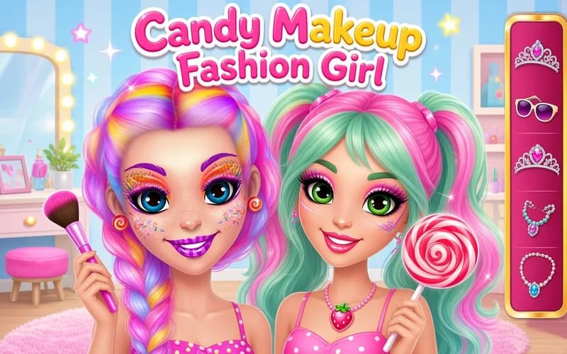 Candy Makeup Fashion Girl