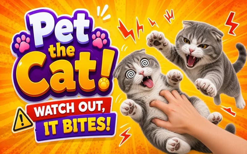 Pet the Cat! Watch Out, It Bites!