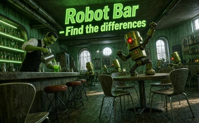 Robot Bar - Find the differences