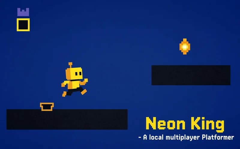 Neon King - A local multiplayer Platformer