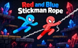 Red and Blue Stickman Rope