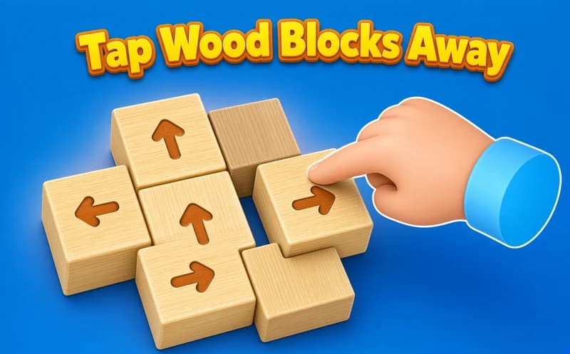 Tap Wood Blocks Away