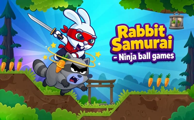 Rabbit Samurai - Ninja ball games