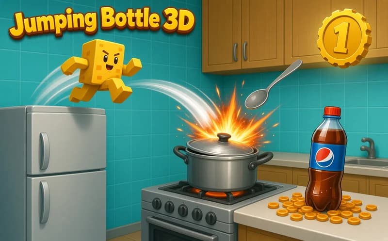Jumping Bottle 3D