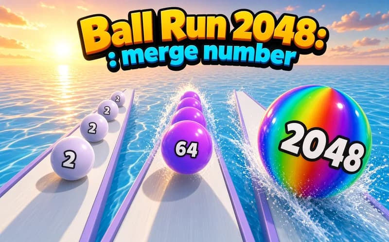 Ball Run 2048: merge number